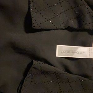 Mid length black dress